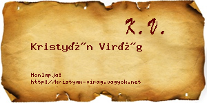 Kristyán Virág névjegykártya