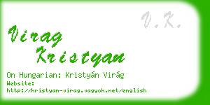 virag kristyan business card